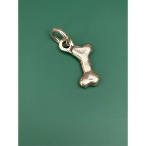 .925 Dog Bone Sterling Silver Jewelry Charm #dog